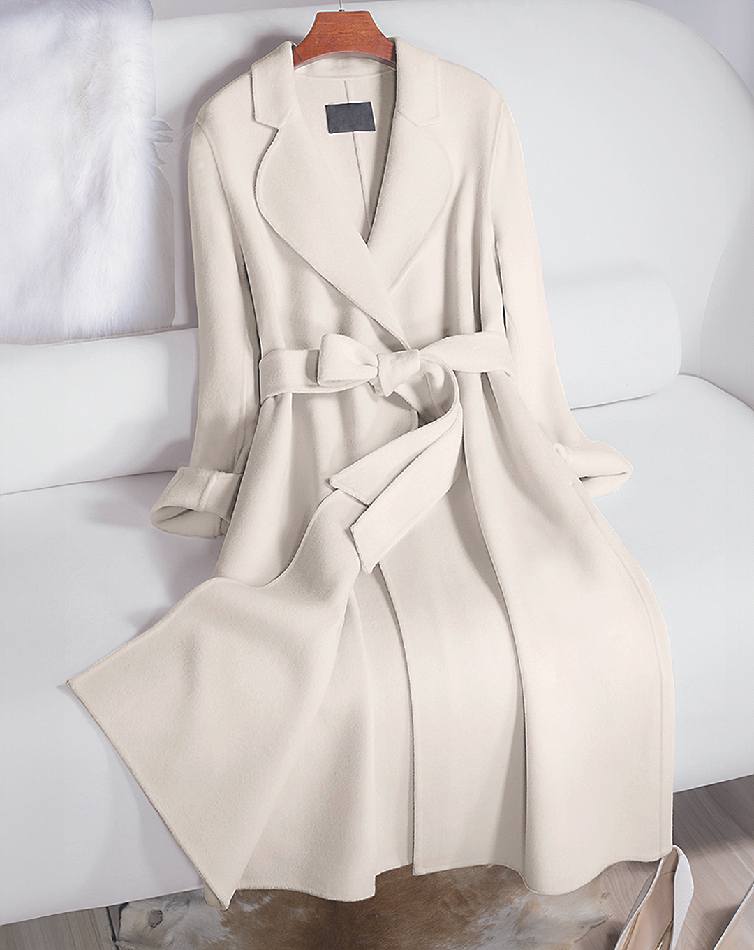 ♀Cashmere Blend Long Coat