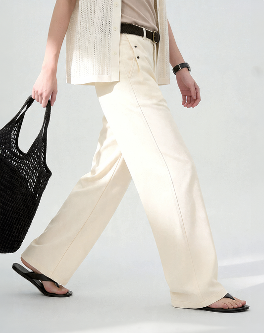 ♂Rivet Detail Straight Pants
