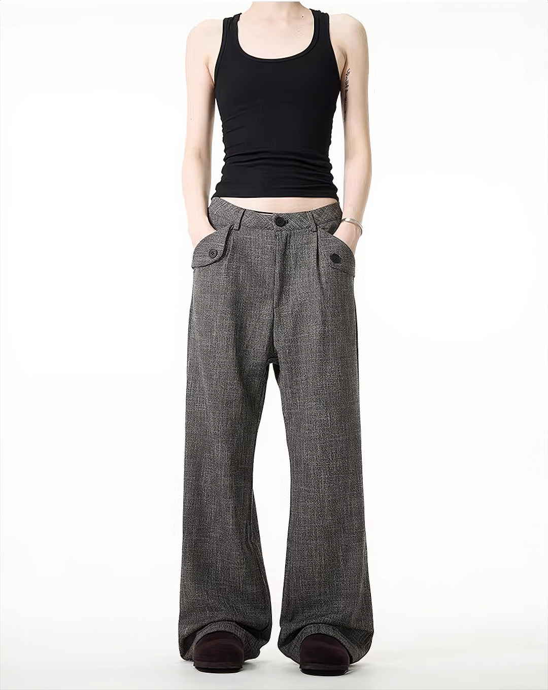 ♂Vintage Texture Wide Pants