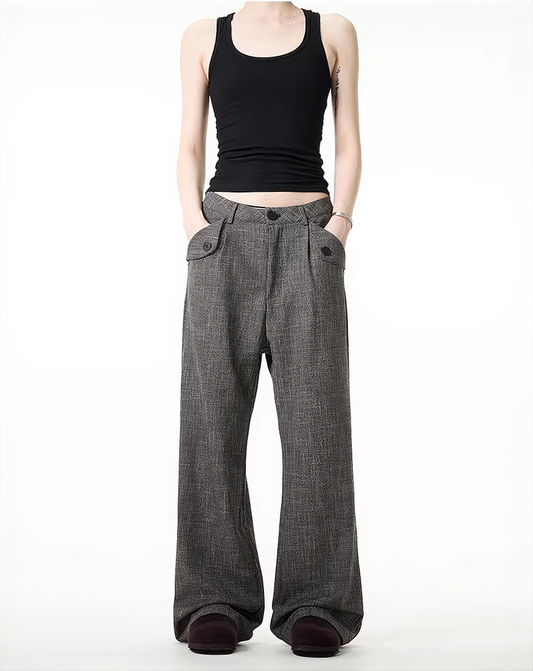 ♂Vintage Texture Wide Pants