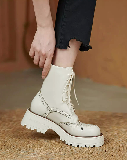 ♀本革／Classic Brogue Boots
