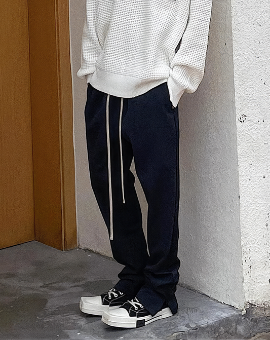 ♂Zip Split Hem Pants