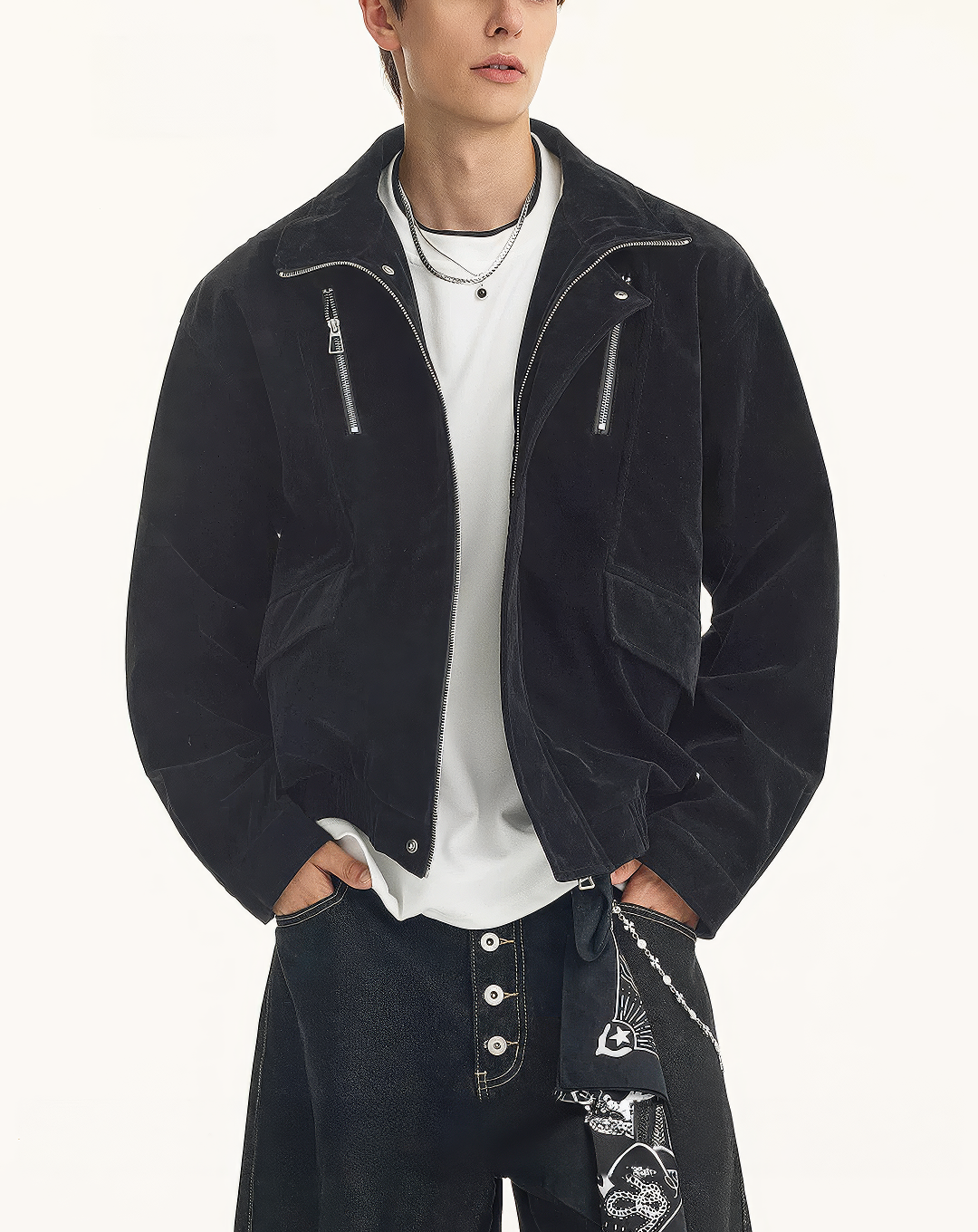 ♂♀Double Chest Zip Jacket