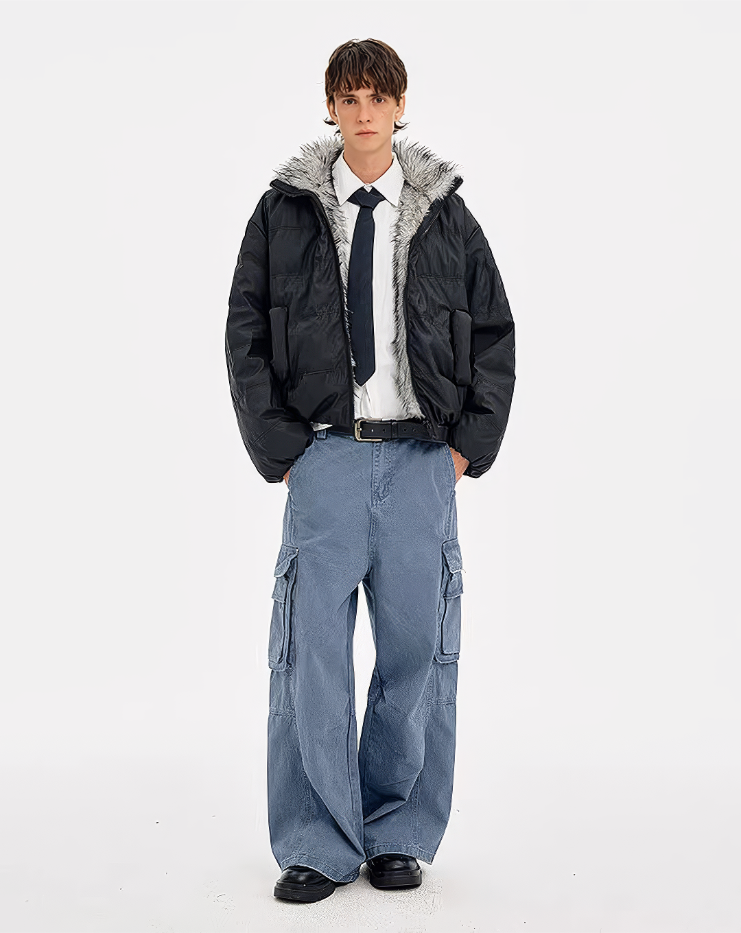 ♂Detachable Fur Down Jacket