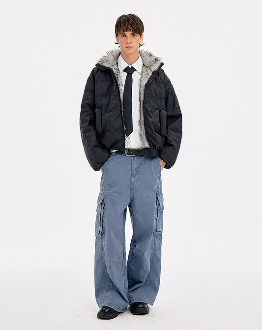 ♂Detachable Fur Down Jacket