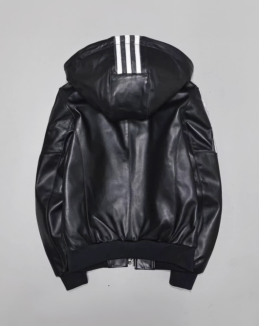 ♂本革／Sheepskin Triple Stripe Hoodie