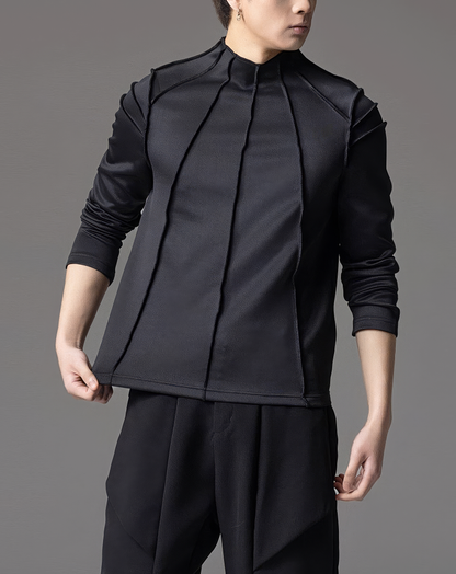 ♂Sharp Line High Neck Shirt