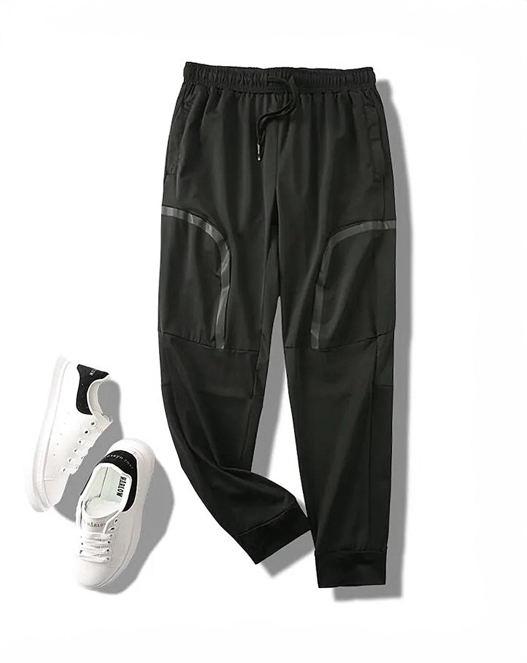 ♂Curved Line Drawstring Pants