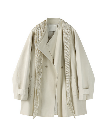 ♀Knit Cape Short Coat