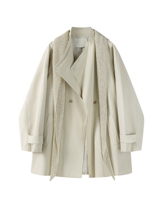 ♀Knit Cape Short Coat