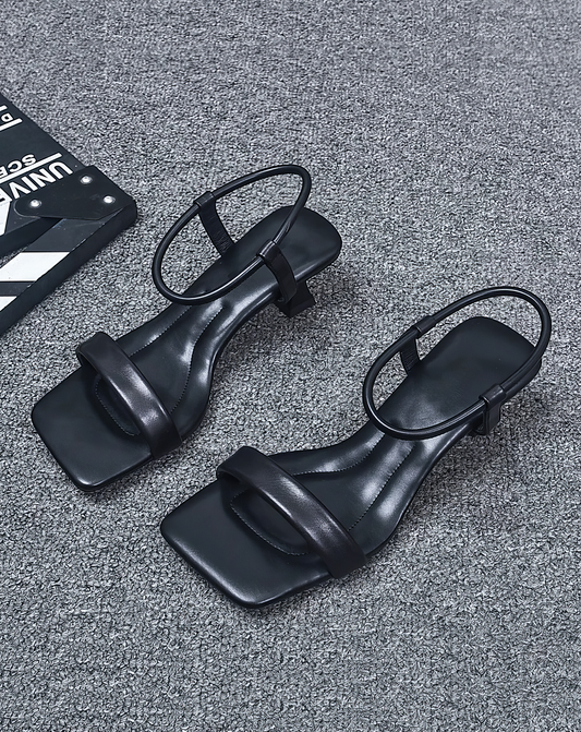 ♀Square Toe Tube Sandals