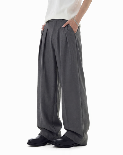 ♂♀Deep Tucked Baggy Pants