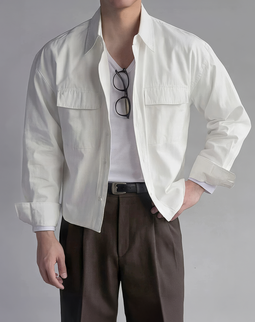 ♂Cotton Drop Shoulder Shirt