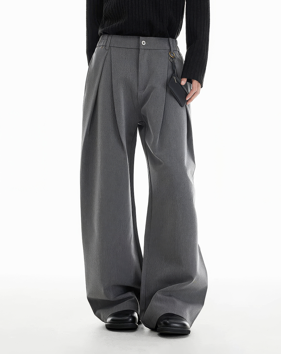 ♂♀Wide Leg Tuck Pants