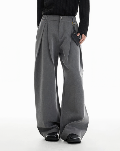 ♂♀Wide Leg Tuck Pants