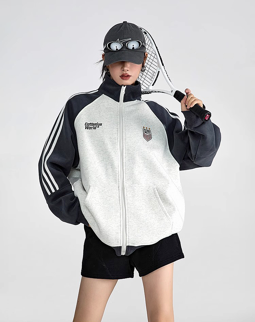 ♀Line Sleeve Track Jacket