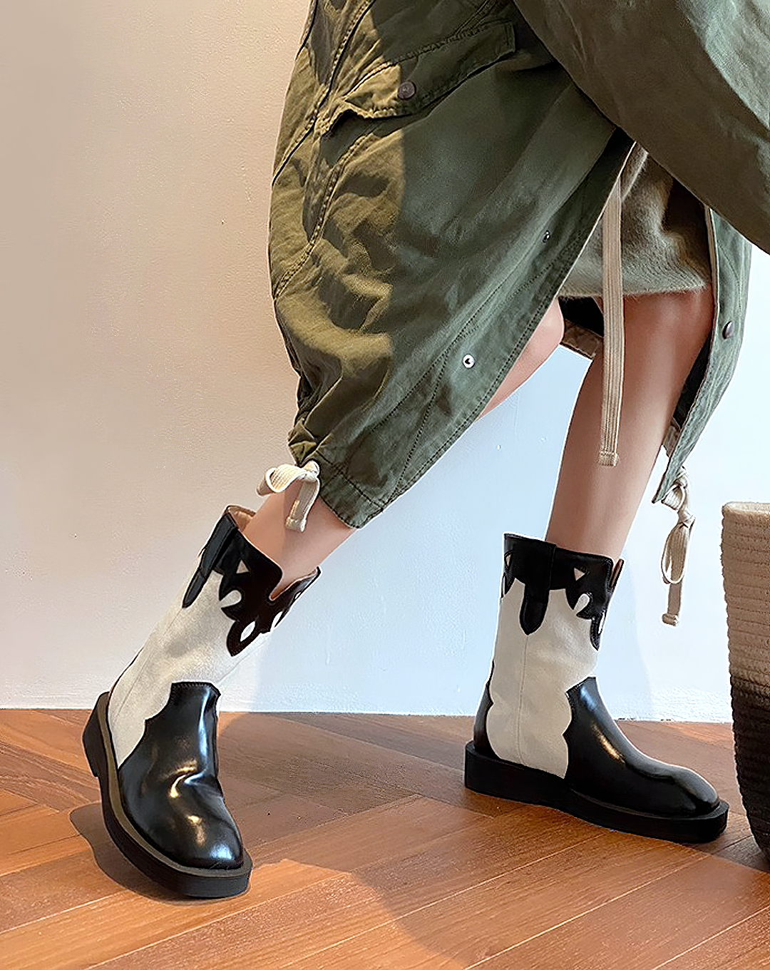 ♀本革／Western Style Mid Boots