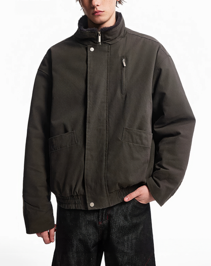 ♂♀Stand Collar Boa Jacket