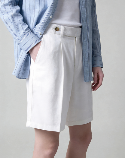 ♂♀Tab Waist Pleated Shorts
