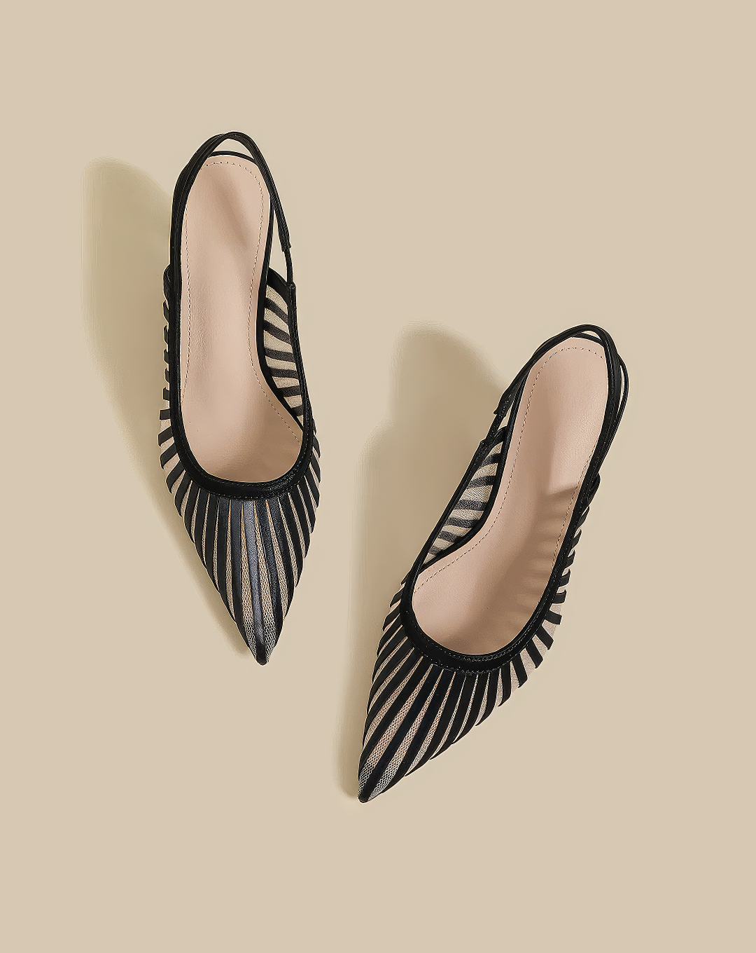 ♀Pointed Toe Mesh Pumps