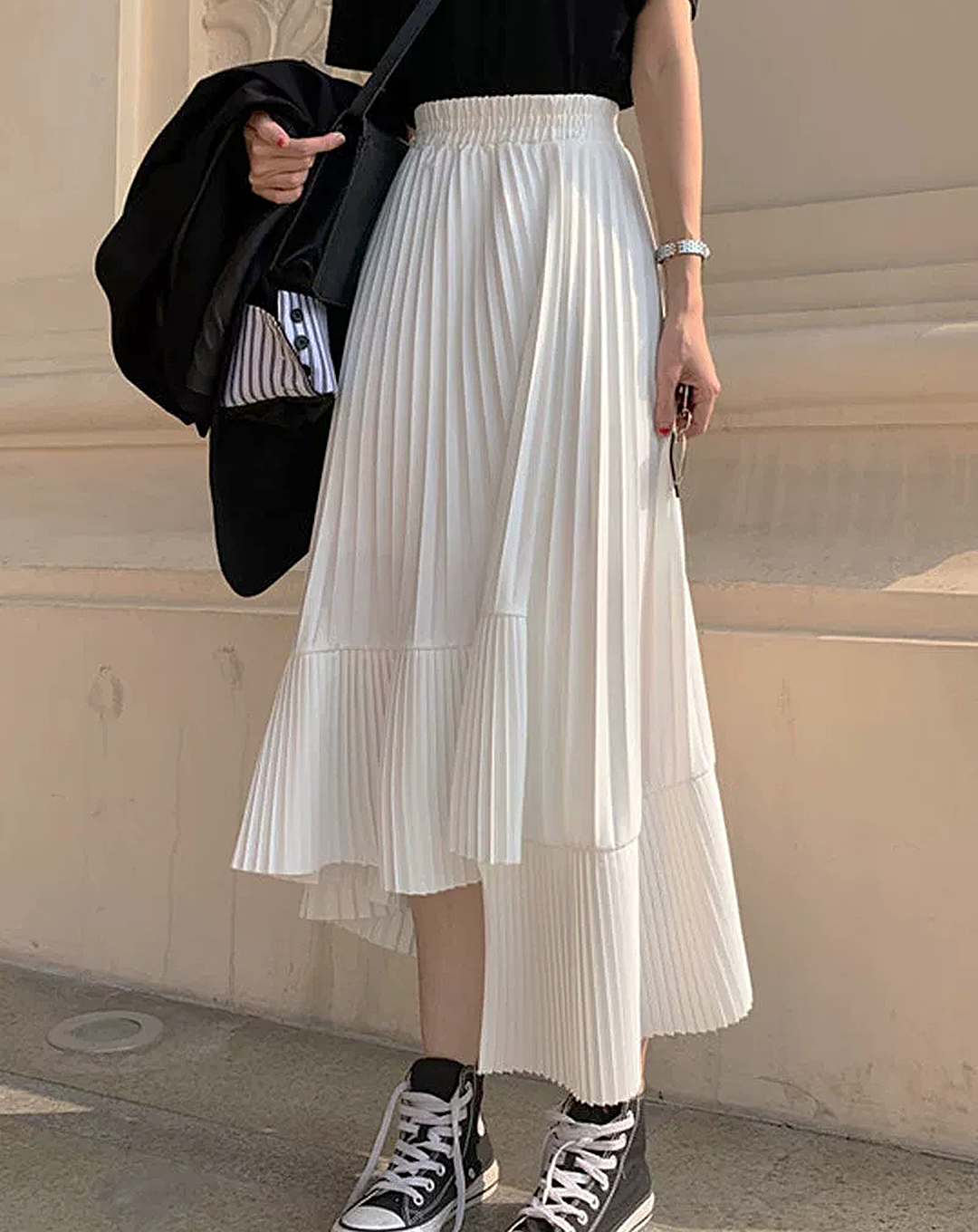 ♀Pleated Flare Skirt