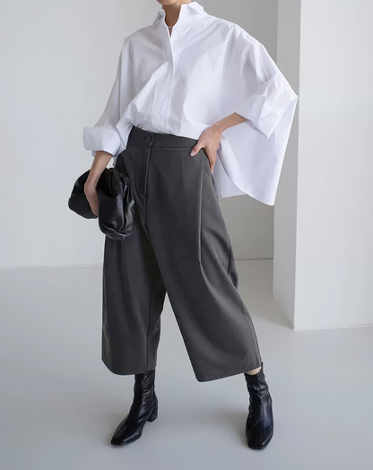 ♀Dolman Sleeve White Shirt