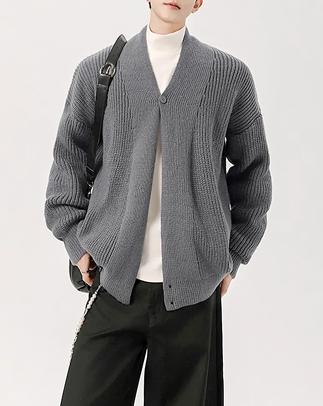 ♂Rib Knit Cardigan