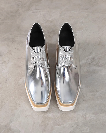 ♀Enamel Platform Shoes
