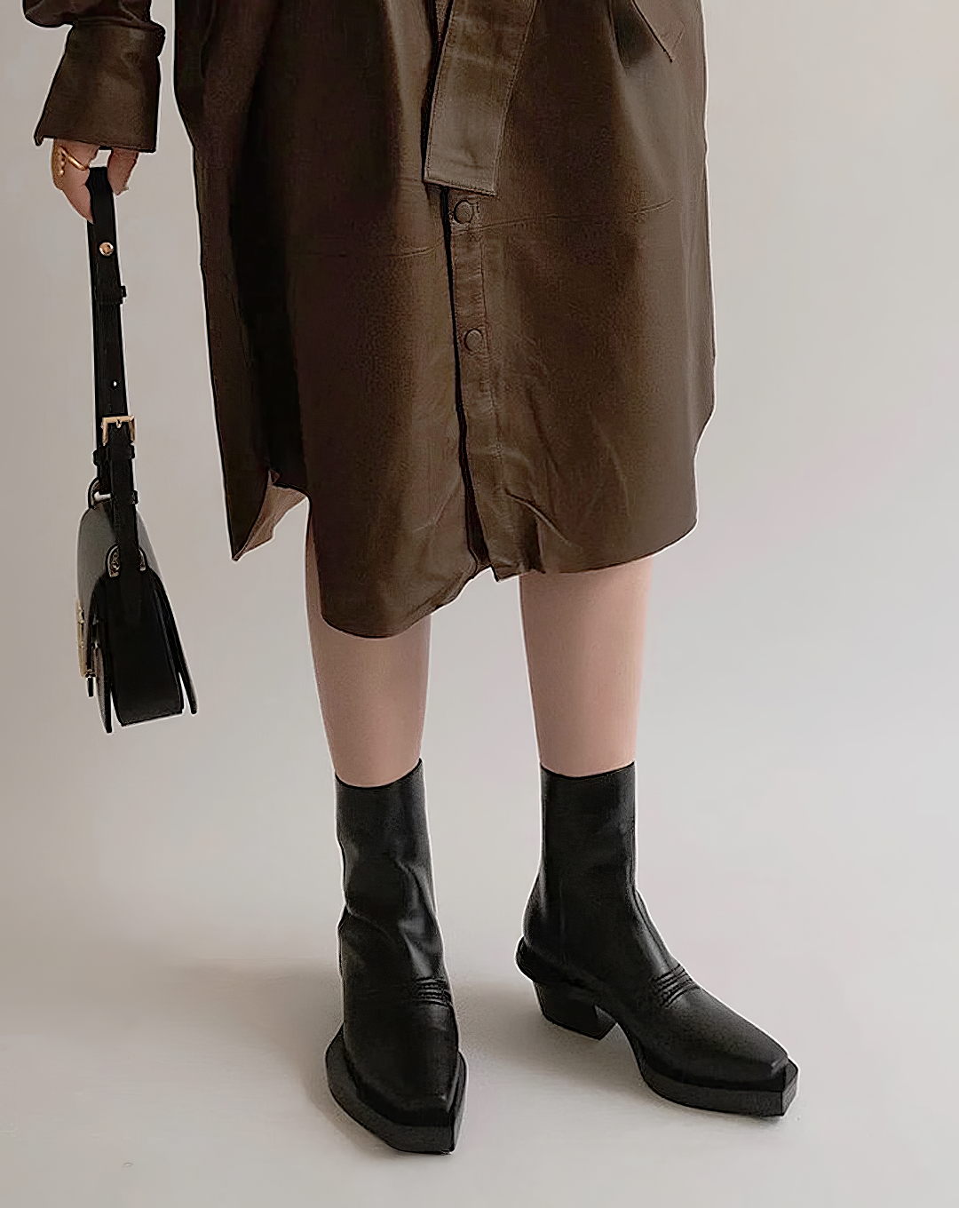 ♀Sharp Toe Black Boots