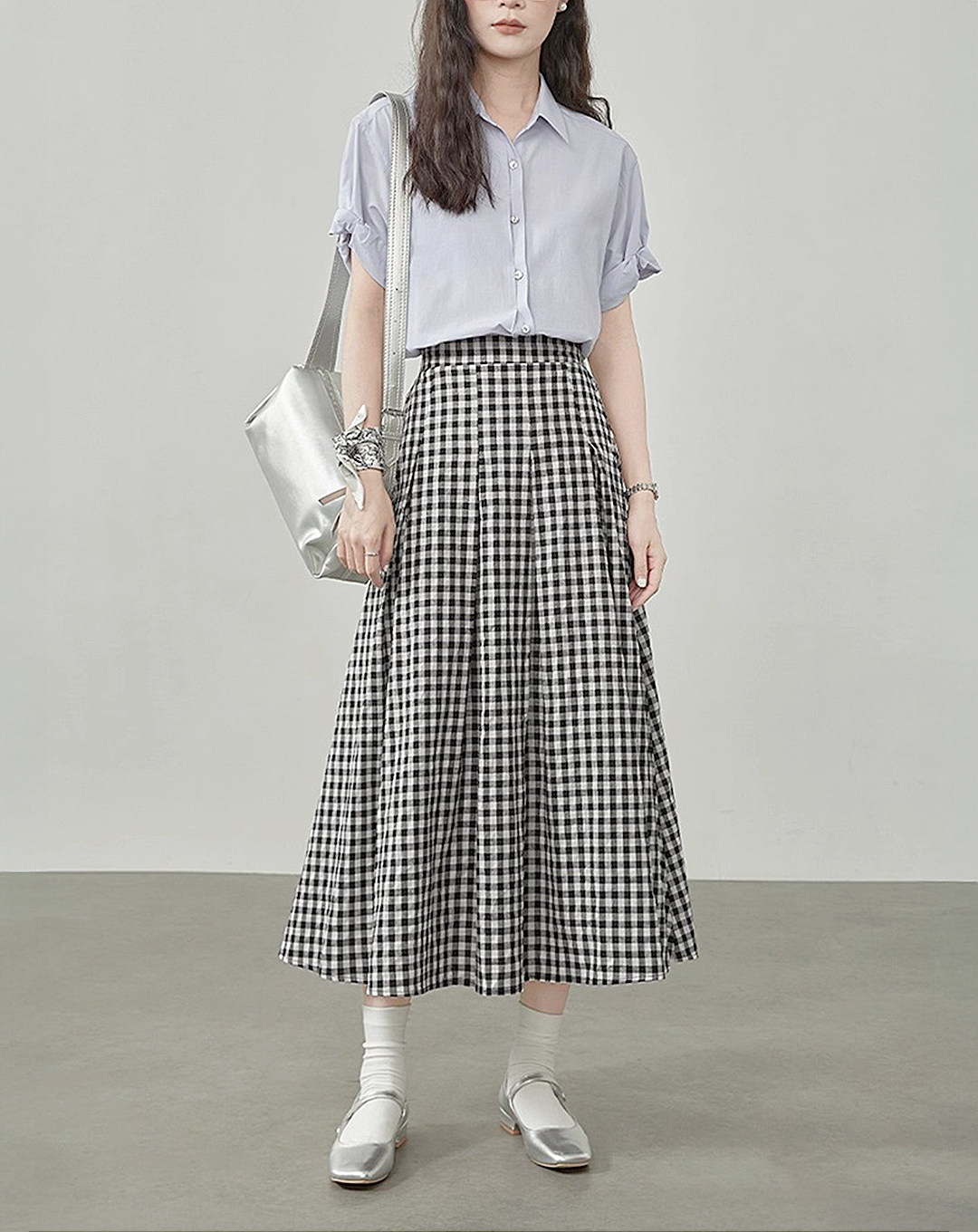 ♀Classic Gingham Skirt