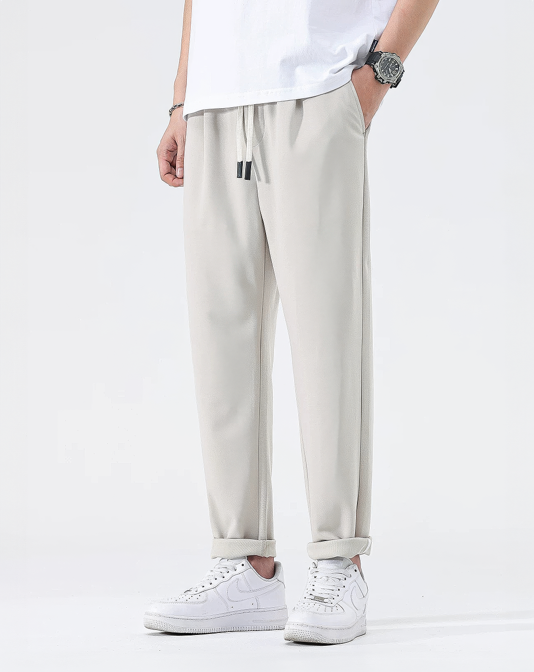 ♂Fluid Drape Casual Pants