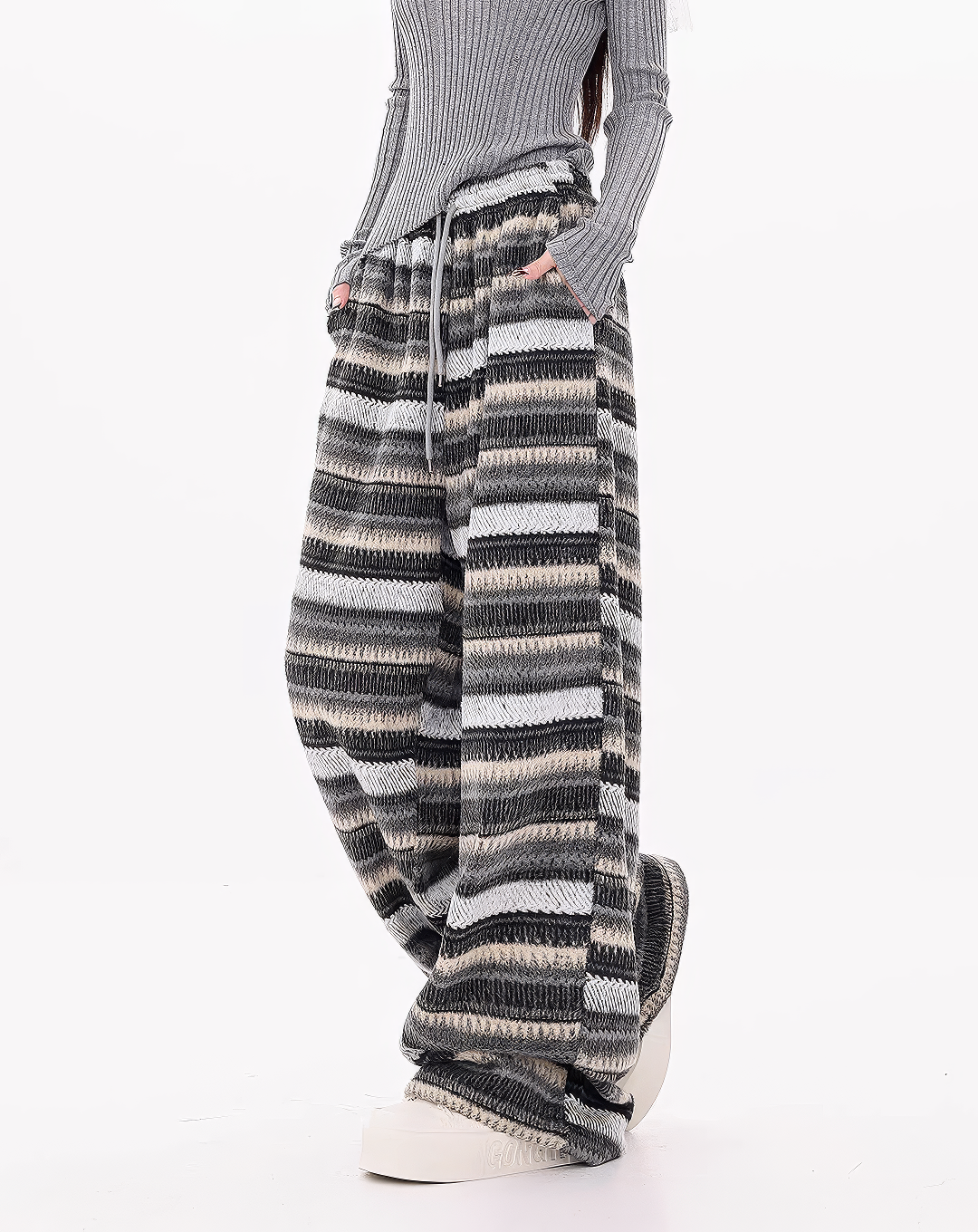 ♀Multi Stripe Lose Pants