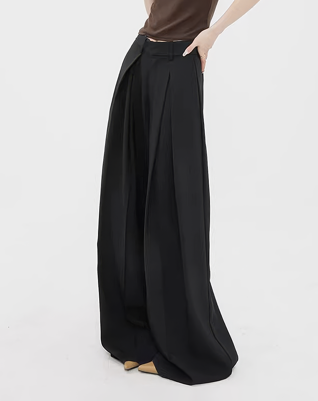 ♀Deep Tuck Wide Trousers