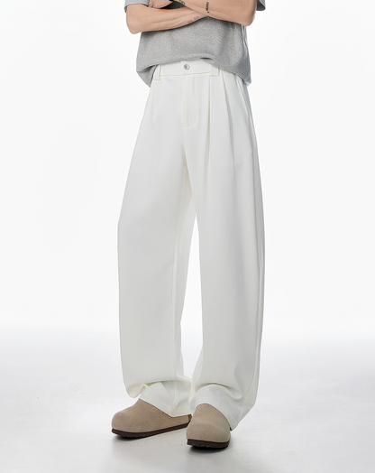 ♂Straight Tucked Pants