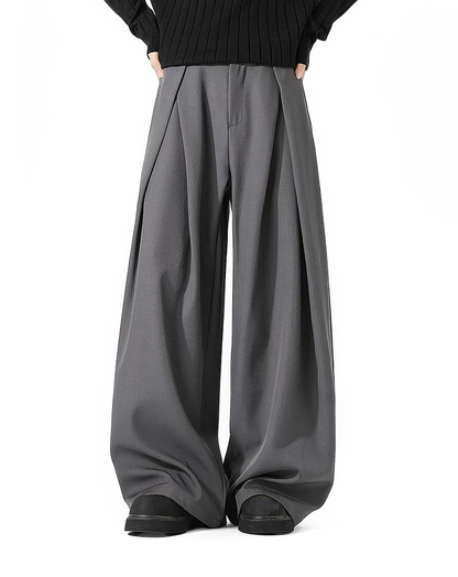 ♂Double Tuck Wide Slacks