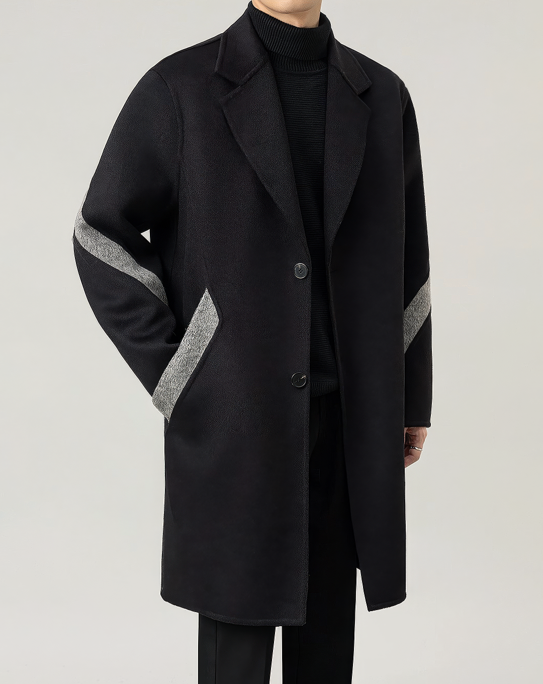♂Line Accent Wool Coat