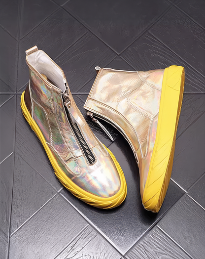 ♂♀Futuristic Front Zip Sneakers