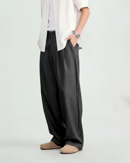 ♂♀Textured Wide Leg Pants