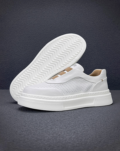 ♂♀ 本革／ White Stream Slip-Ons