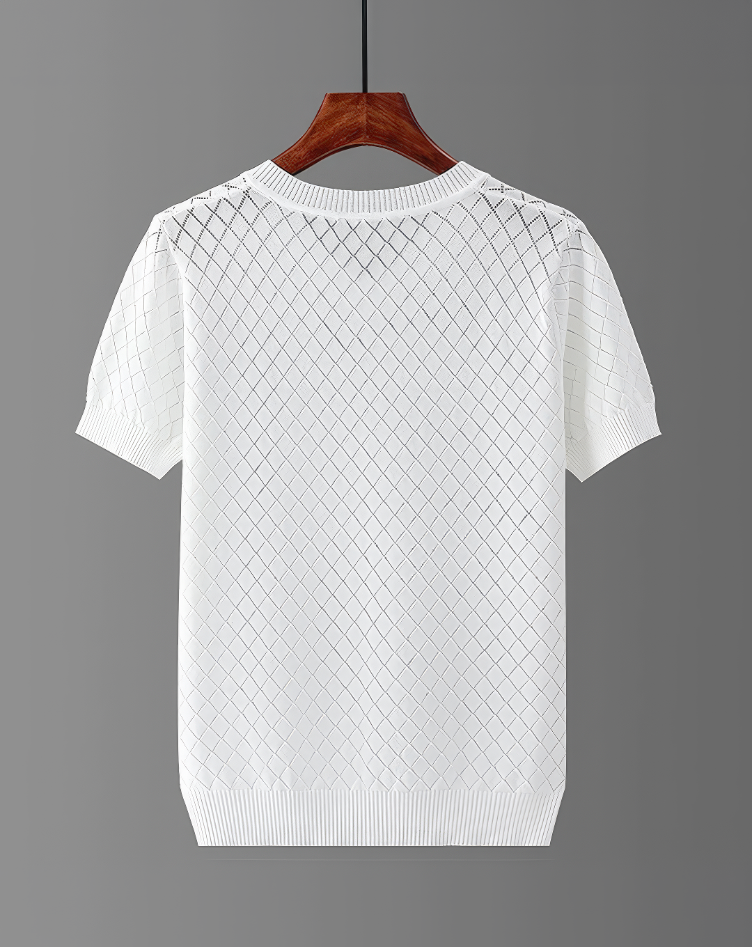 ♂Diamond Mesh Knit Shirt