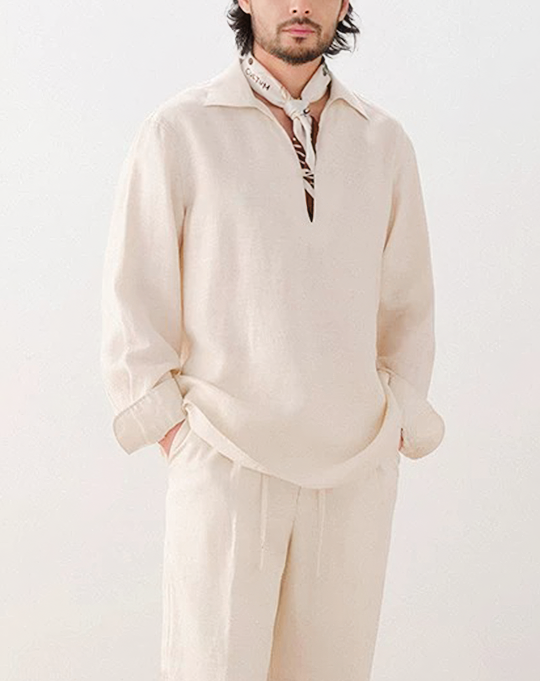 ♂Relaxed Linen Vareuse Shirt