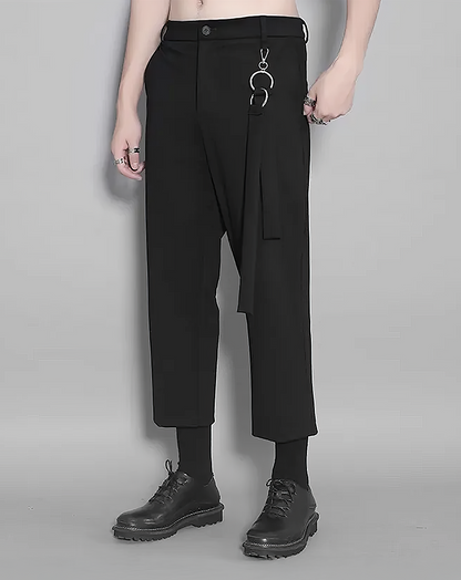 ♂Ring Accent Cropped Pants