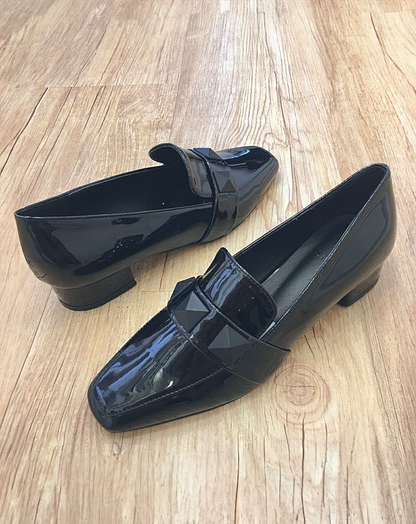 ♀Glossy Loafer Pumps