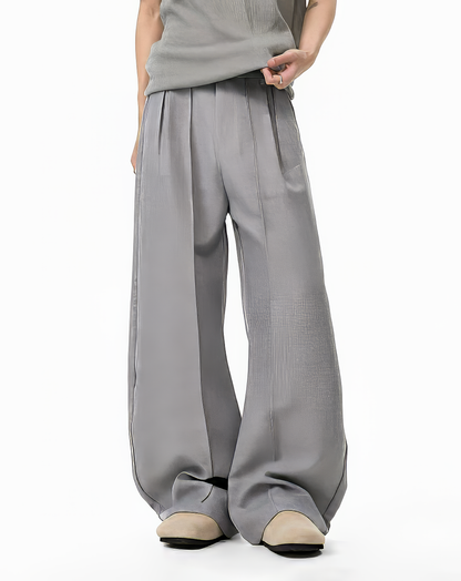 ♂♀Double Button Wide Trousers