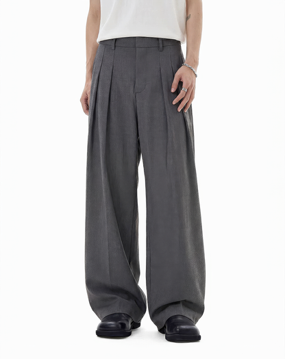 ♂♀Deep Tucked Baggy Pants
