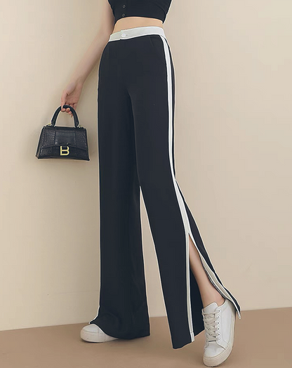 ♀Slit Line Flare Pants