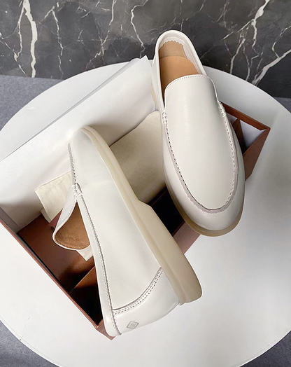 ♂♀本革／Simple Flat Loafers