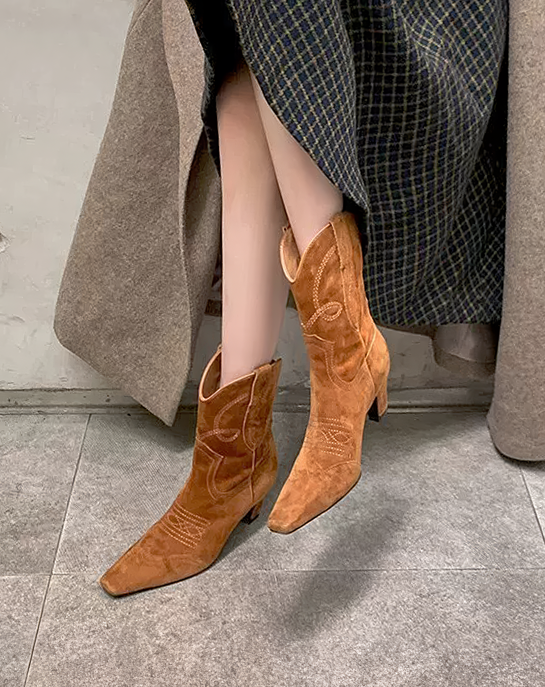 ♀本革／Leather Western Boots