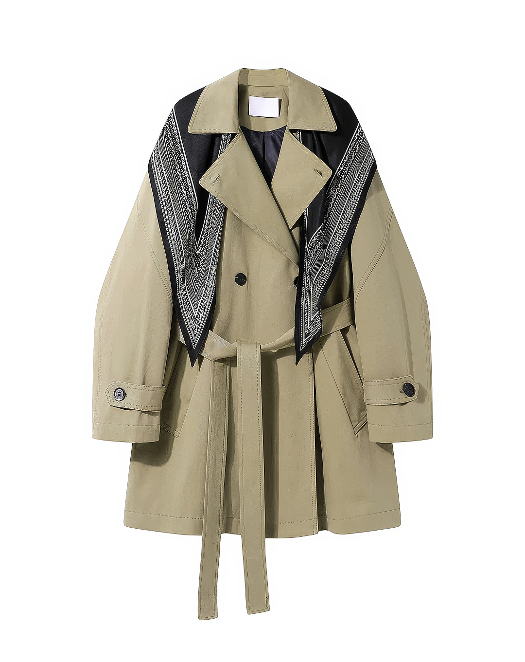 ♀ Scarf Accent Short Coat
