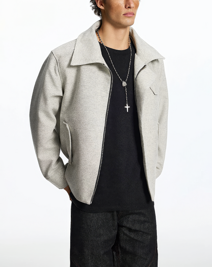 ♂♀Belted Wool Blend Jacket